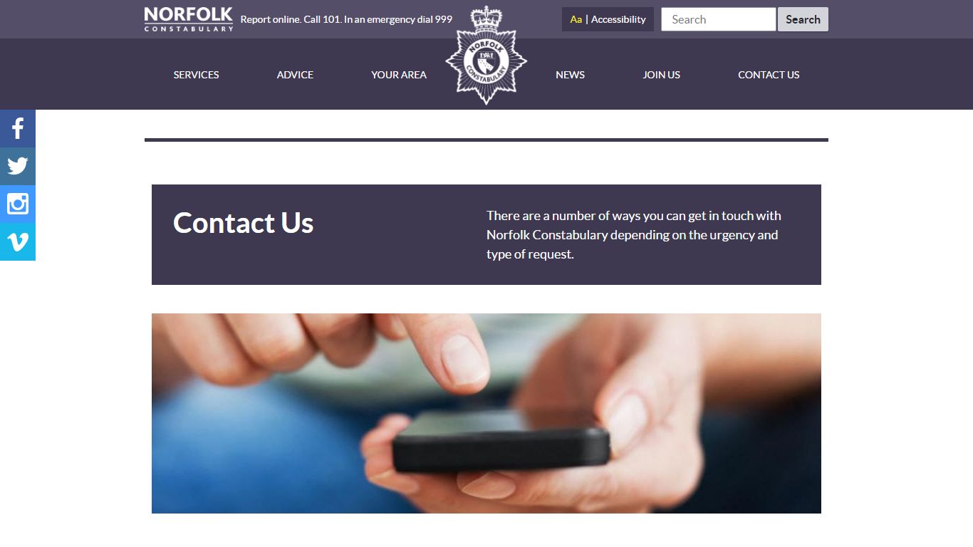 Contact Us | Norfolk Constabulary